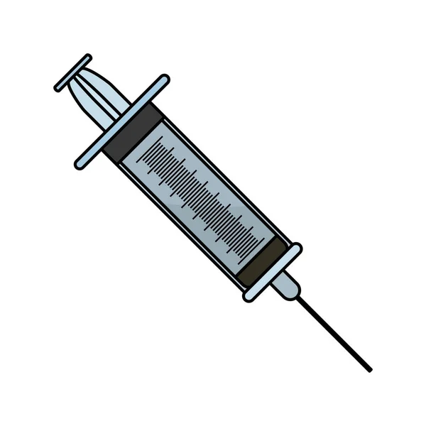 Medicinsk Spruta Injektion Hälsa Behandling Vektorillustration — Stock vektor