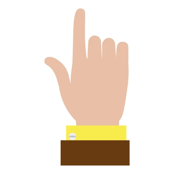 Бізнесмен Рука Індексним Пальцем Вгору Векторні Ілюстрації — стоковий вектор