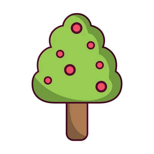 Icône Arbre Mignon Illustration Vectorielle — Image vectorielle