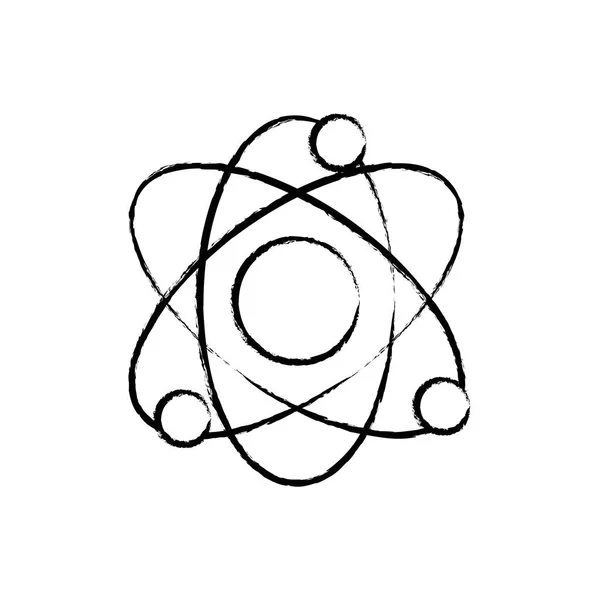 Rysunek Fizyka Orbicie Atomu Chemia Edukacja Ilustracja Wektorowa — Wektor stockowy