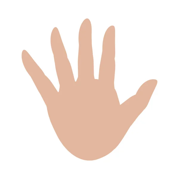 Hand Palm Met Stopbord Gebaar Vectorillustratie — Stockvector