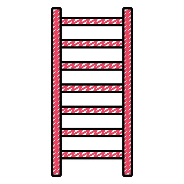 Doodle Vertical Escada Passo Objeto Construção Vetor Ilustração — Vetor de Stock