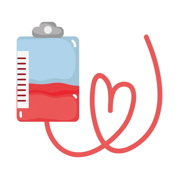 Bolsa Donación Sangre Emergencia Transfusión Vector Ilustración — Vector de stock