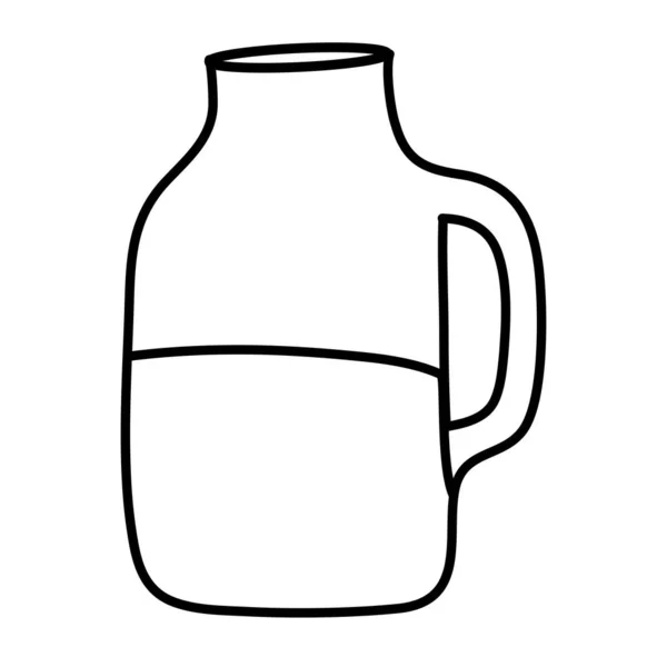 Linha Transparente Preservar Mason Jar Design Vetor Ilustração — Vetor de Stock