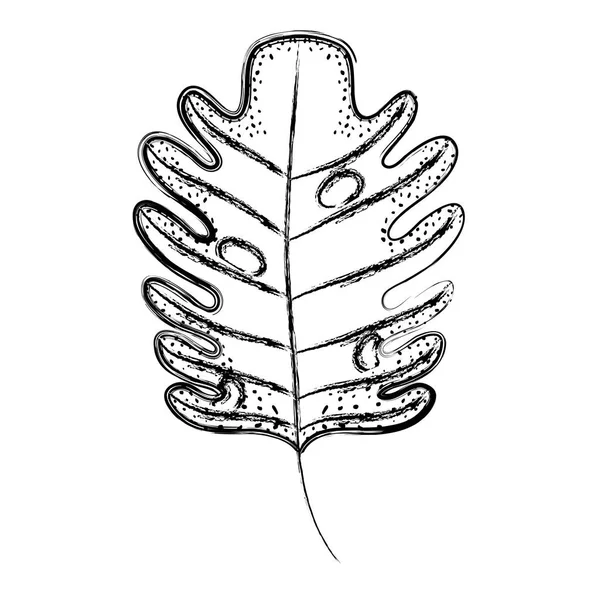 Гранжева Природа Тропічний Лист Весняної Рослини Векторні Ілюстрації — стоковий вектор