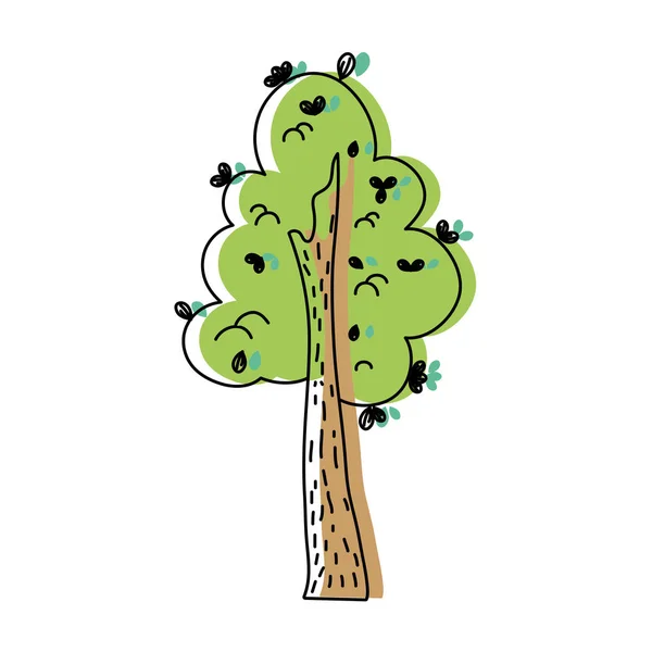 Μετακινήθηκε Χρώμα Φυσικό Δέντρο Φύλλα Σχεδιασμό Εικονογράφηση Διάνυσμα — Διανυσματικό Αρχείο