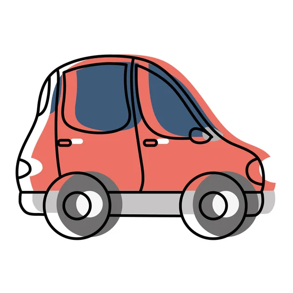 Carro Esporte Cor Movido Com Portas Rodas Design Vetor Ilustração — Vetor de Stock