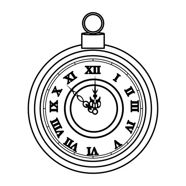 Línea Bolsillo Moda Reloj Objeto Diseño Vector Ilustración — Vector de stock