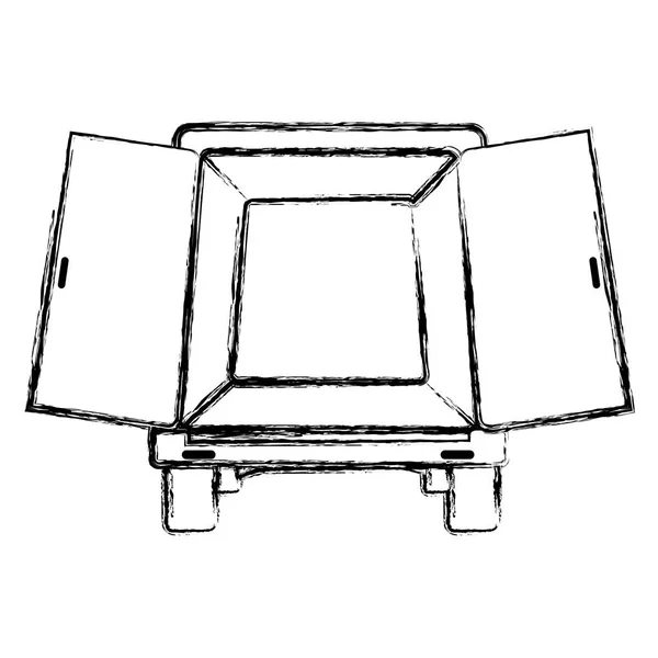 Гранж Транспортировка Магистрали Открытой Векторной Иллюстрацией Дверей — стоковый вектор