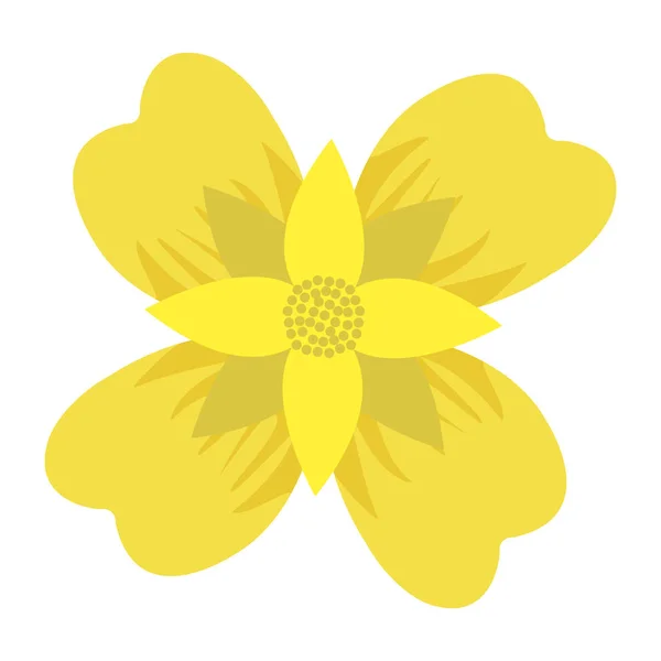 素敵な花びらデザイン ベクトル イラスト自然花 — ストックベクタ