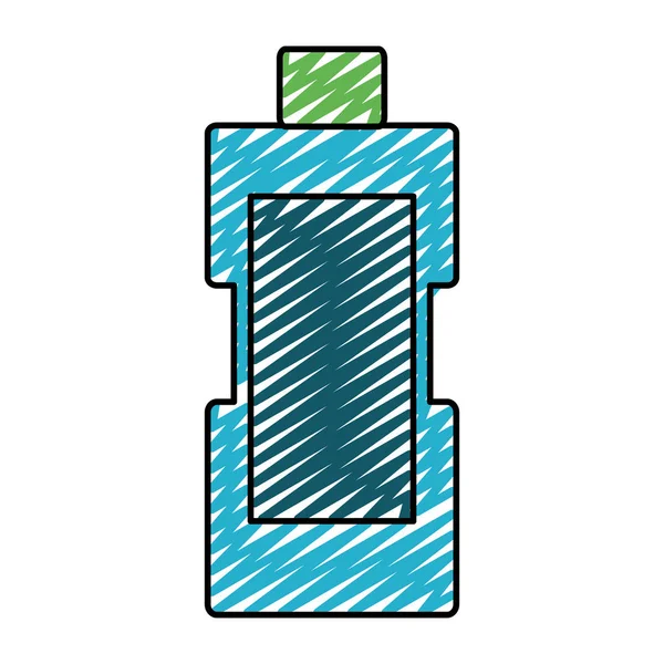 Doodle Sparzyć Butelki Detergentu Ilustracji Wektorowych Pralni Domowych — Wektor stockowy