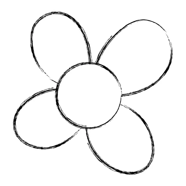 グランジ春のかわいい花びらのベクトル図と美しい花 — ストックベクタ