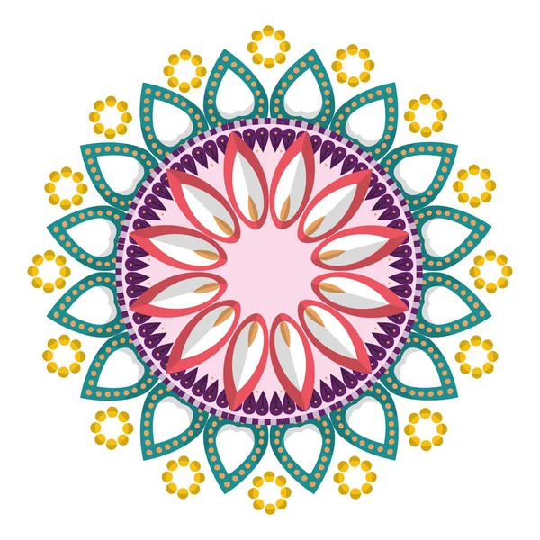 Ornement Mandala Décoration Indienne Style Vectoriel Illustration — Image vectorielle