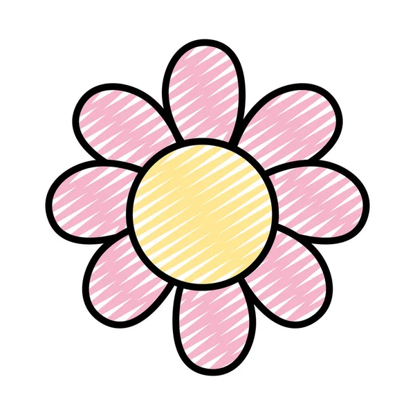 Doodle Φύση Λουλούδια Εξωτικών Φυτών Στυλ Εικονογράφηση Διάνυσμα — Διανυσματικό Αρχείο