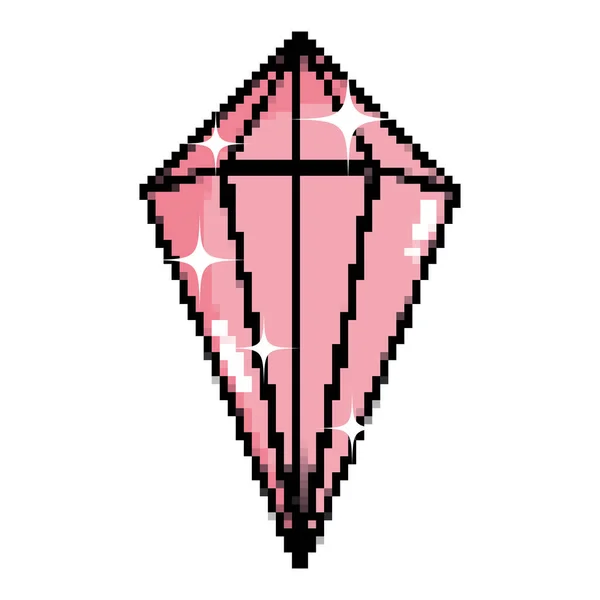Pixel Luxury Diamond Stone Accessory Vector Illustration — Stock Vector