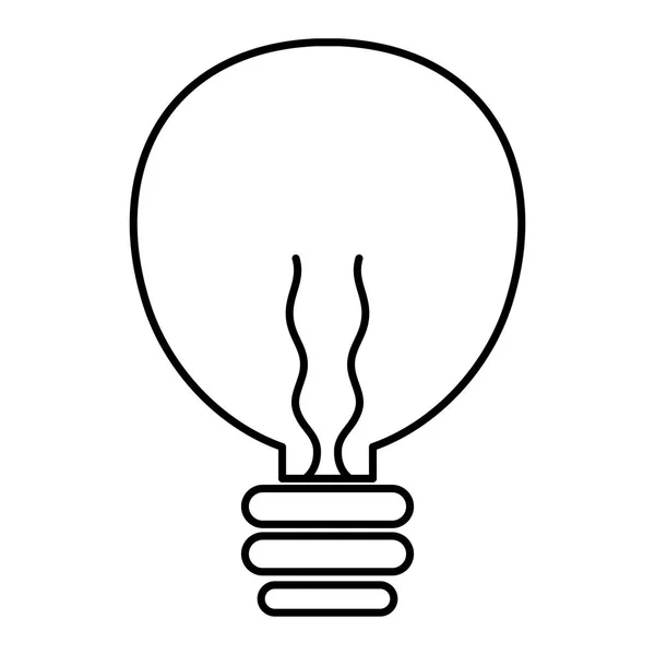 Ligne Lumière Ampoule Électrique Énergie Objet Vecteur Illustration — Image vectorielle