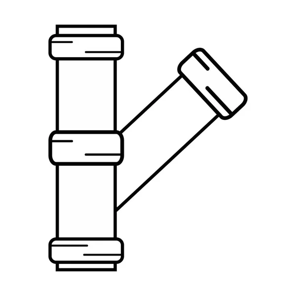 Línea Tubería Tubo Reparación Equipo Construcción Vector Ilustración — Archivo Imágenes Vectoriales