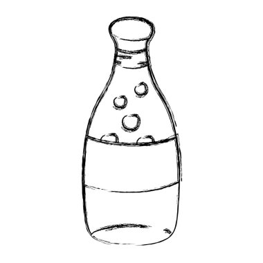 Grunge lezzetli soğuk su soda şişesi vektör çizim