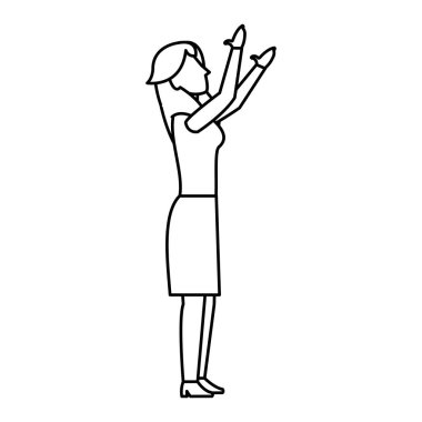 satır profesyonel iş kadını icra müdürü başarı vektör çizim