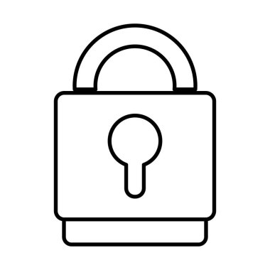 satır yakın asma kilit nesnesi güvenlik ve koruma anahtar vektör çizim