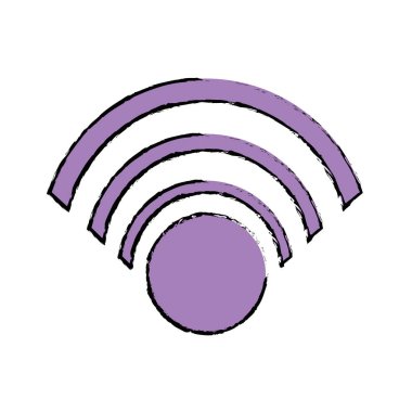 renk wifi sembol bağlantı içinde dijital web vektör çizim için