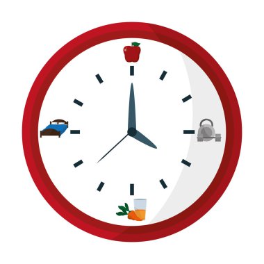 duvar daire saat nesne tasarlamak vektör