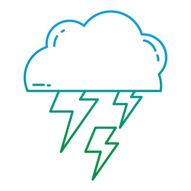 bozulmuş satır bulut gök gürültüsü hava electry ışınları vektör çizim ile