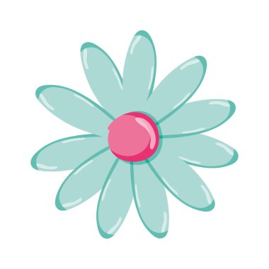 Doğa yaprakları vektör çizim ile güzel tropikal çiçek