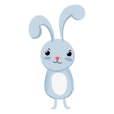 sevimli tavşan vahşi sevimli hayvan vektör çizim