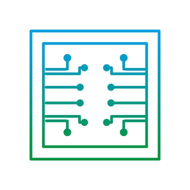 hattı çerçeve devreler ağı yapay teknoloji vektör çizim için bozulmuş