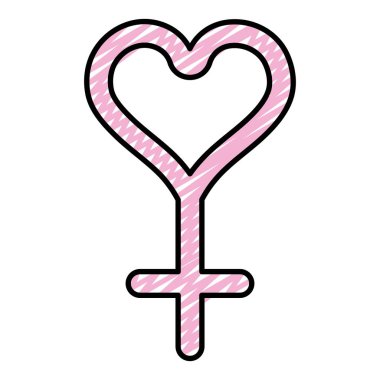 Bayan sembol stil tatil kutlama vektör çizim için doodle