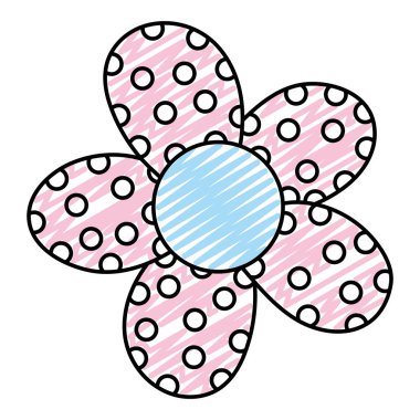 Doodle güzellik çiçek ile Doğa yaprakları tasarlamak vektör