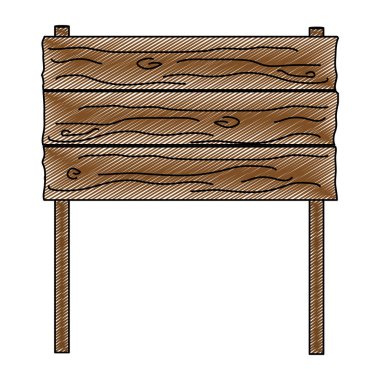 ahşap uyarı nitices çerçeve işareti vektör çizim doodle