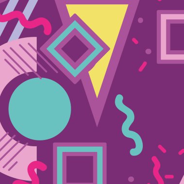 renkli geometrik ve soyut grafik resimler arka plan vektör çizim