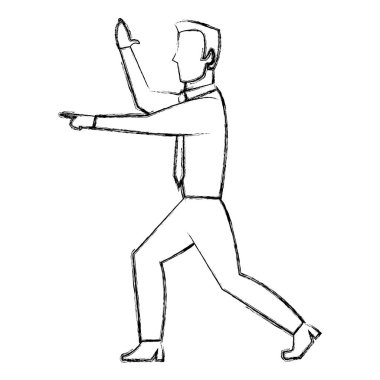 Grunge özel işadamı kurumsal profesyonel Yöneticisi vektör çizim