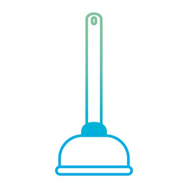 çizgi tuvalet Dalgıç Aracı tesisatçı ekipmanları vektör çizim için bozulmuş