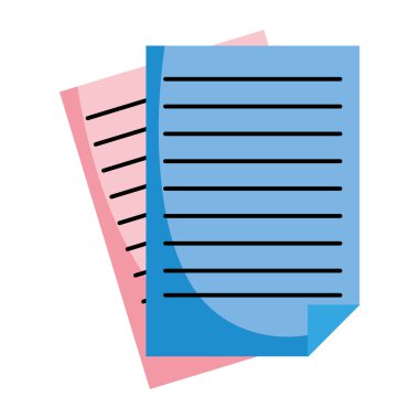 Okul nesne vektör çizim bilgi kağıtları engellemek