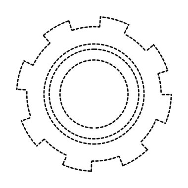 noktalı şekil dişli sanayi işlem motor teknoloji vektör çizim