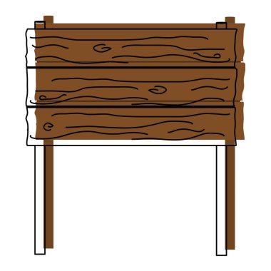 nitices çerçeve işareti vektör çizim uyarı taşınan renk ahşap