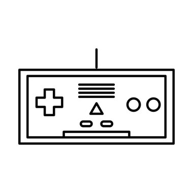 Çizgi Elektronik video oyunu konsolu simülatörü düğmeleri vektör çizim ile