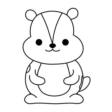 satır kunduz vahşi sevimli hayvan karakter vektör çizim