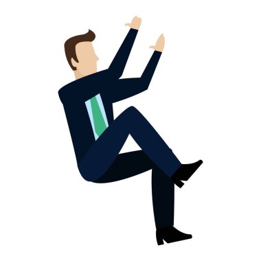 zarif iş adam şirket ofisi başarı vektör çizim