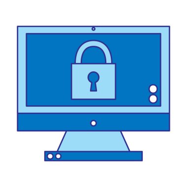  Asma kilit simgesi. vektör illüstrasyonu