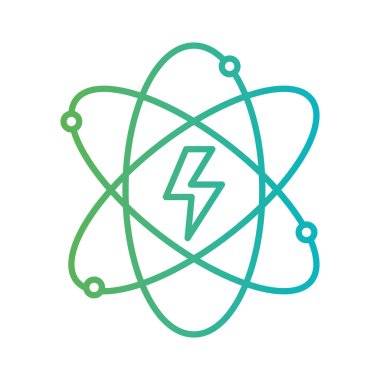 satır enerji tehlike güç yörünge elektron vektör çizim ile