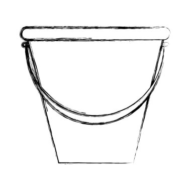 grunge plastik kova nesne ev vektör çizim temizlemek için