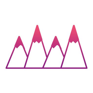 bozulmuş hattı doğal dağlar karlı sezon hava vektör çizim