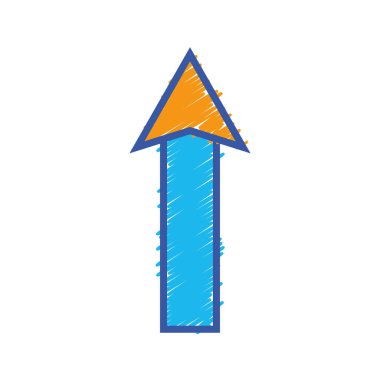 renk web yükü simge vektör çizim yukarı ok