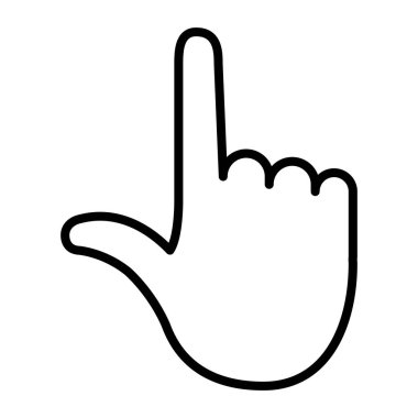 satır piktogram işaret parmağı kadar jest vektör çizim