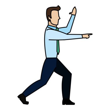 renk işadamı profesyonel özel şirket yöneticisi vektör çizim