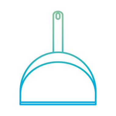 temizlemek için çizgi faraş nesnesi ve ev ödevi etkinliği vektör çizim bozulmuş